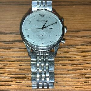 Used Vintage Emporio Armani stainless steel men's chronograph watch